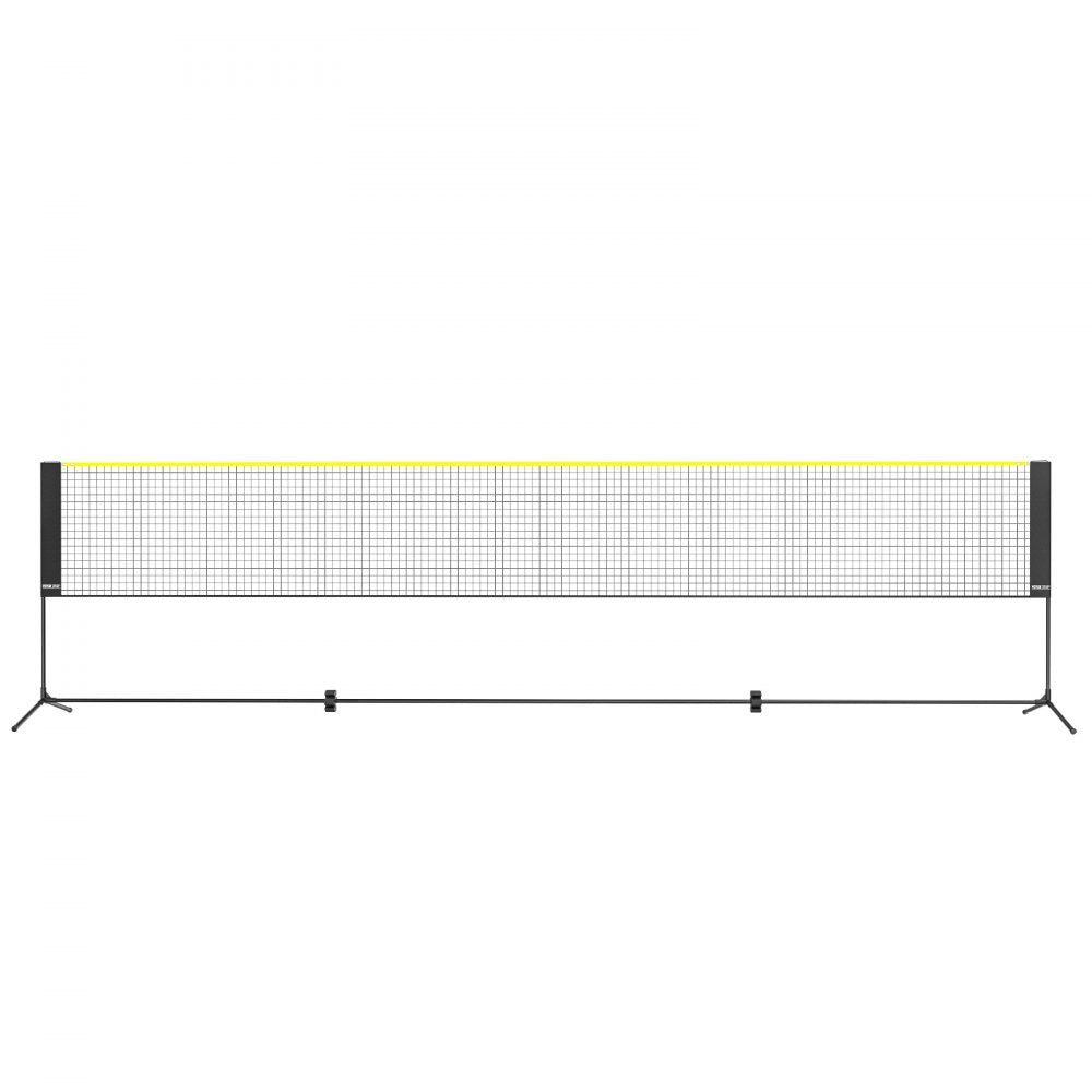 VEVOR Badminton Net, Height Adjustable Volleyball Net, 17ft Wide Foldable Pickleball Net, Portable Easy Setup Tennis Net Set with Poles, Stand and Carry Bag, for Kids Backyard Game Indoor Outdoor Use