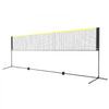 VEVOR Badminton Net, Height Adjustable Volleyball Net, 17ft Wide Foldable Pickleball Net, Portable Easy Setup Tennis Net Set with Poles, Stand and Carry Bag, for Kids Backyard Game Indoor Outdoor Use