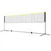 VEVOR Badminton Net, Height Adjustable Volleyball Net, 20ft Wide Foldable Pickleball Net, Portable Tennis Net Set with Poles, Stand, Bag, Rackets, Nylon Shuttlecocks, Kid Backyard Indoor Outdoor Use