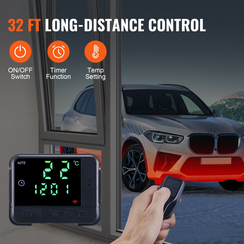 VEVOR Diesel Air Heater, 12V 2KW Diesel Heater with Remote Control and LCD Display, 10L Fuel Tank Diesel Parking Heater, Rapid Heating for RV Trailer Camper Van Boat