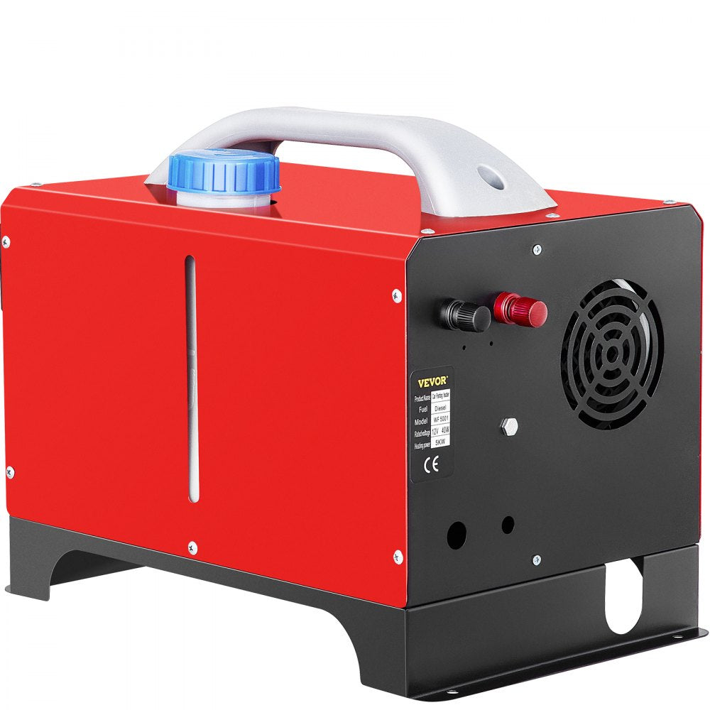 VEVOR Diesel Air Heater, 5KW 12V Parking Heater, Mini Truck Heater, Single Outlet Hole, with Black LCD, Remote Control, Fast Heating Diesel Heater, For RV Truck, Boat, Bus, Car Trailer, Motorhomes