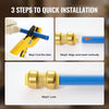 VEVOR Pipe Fittings, 1/2" 12PCS Brass Pipe Fittings, Straight-Through Push-Fit Pipe Connector Brass Air Fittings, Heavy Duty Plumbing Fittings Adapter for Heating/Shower Systems, Water Pipes