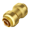 VEVOR Pipe Fittings, 1/2" 12PCS Brass Pipe Fittings, Straight-Through Push-Fit Pipe Connector Brass Air Fittings, Heavy Duty Plumbing Fittings Adapter for Heating/Shower Systems, Water Pipes