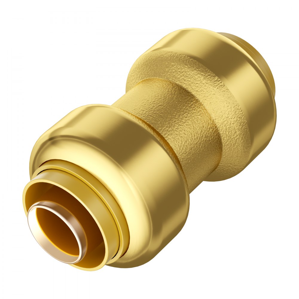 VEVOR Pipe Fittings, 1/2" 12PCS Brass Pipe Fittings, Straight-Through Push-Fit Pipe Connector Brass Air Fittings, Heavy Duty Plumbing Fittings Adapter for Heating/Shower Systems, Water Pipes