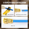 VEVOR Pipe Fittings, 1/2"-3/4" 12PCS Brass Pipe Fittings, Straight-Through Push-Fit Pipe Connector Brass Air Fittings, Heavy Duty Plumbing Fittings Adapter for Heating/Shower Systems,Water Pipes