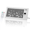 VEVOR Register Booster Fan, Quiet Vent Booster Fan Fits 6 x 12 inch Holes, with Remote Control and Thermostat Control, Adjustable Speed for Heating Cooling Smart Vent, White