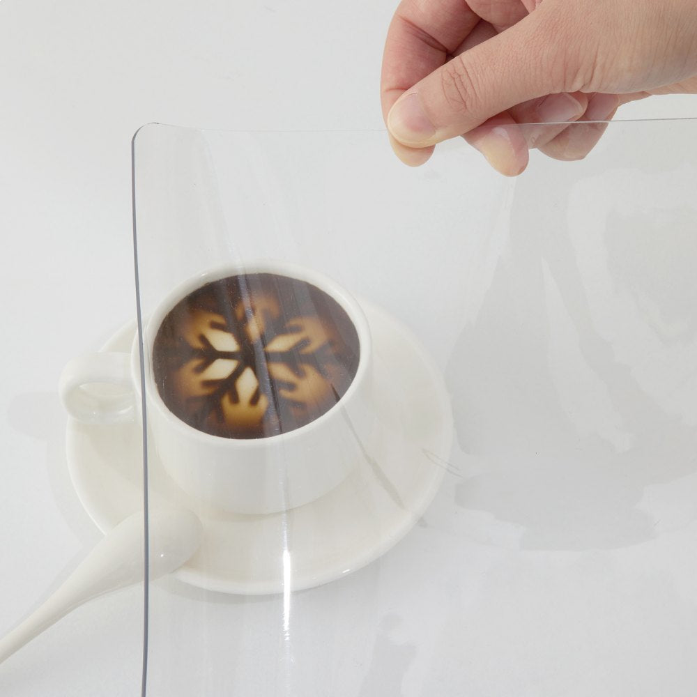 VEVOR Plastic Table Cover, 42"x96"x0.08", Transparent PVC Table Protector, Rectangle Clear Desk Mat, Water Oil Proof Table Cover for Dining Table Coffer Table Kitchen Worktable Dresser Cabinet, etc.