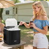 VEVOR Countertop Ice Maker, 9 Cubes Ready in 6 Mins, 26lbs in 24Hrs, Self-Cleaning Portable Ice Maker with Ice Scoop and Basket, Ice Machine with 2 Sizes Bullet Ice for Home Kitchen Office Bar Party