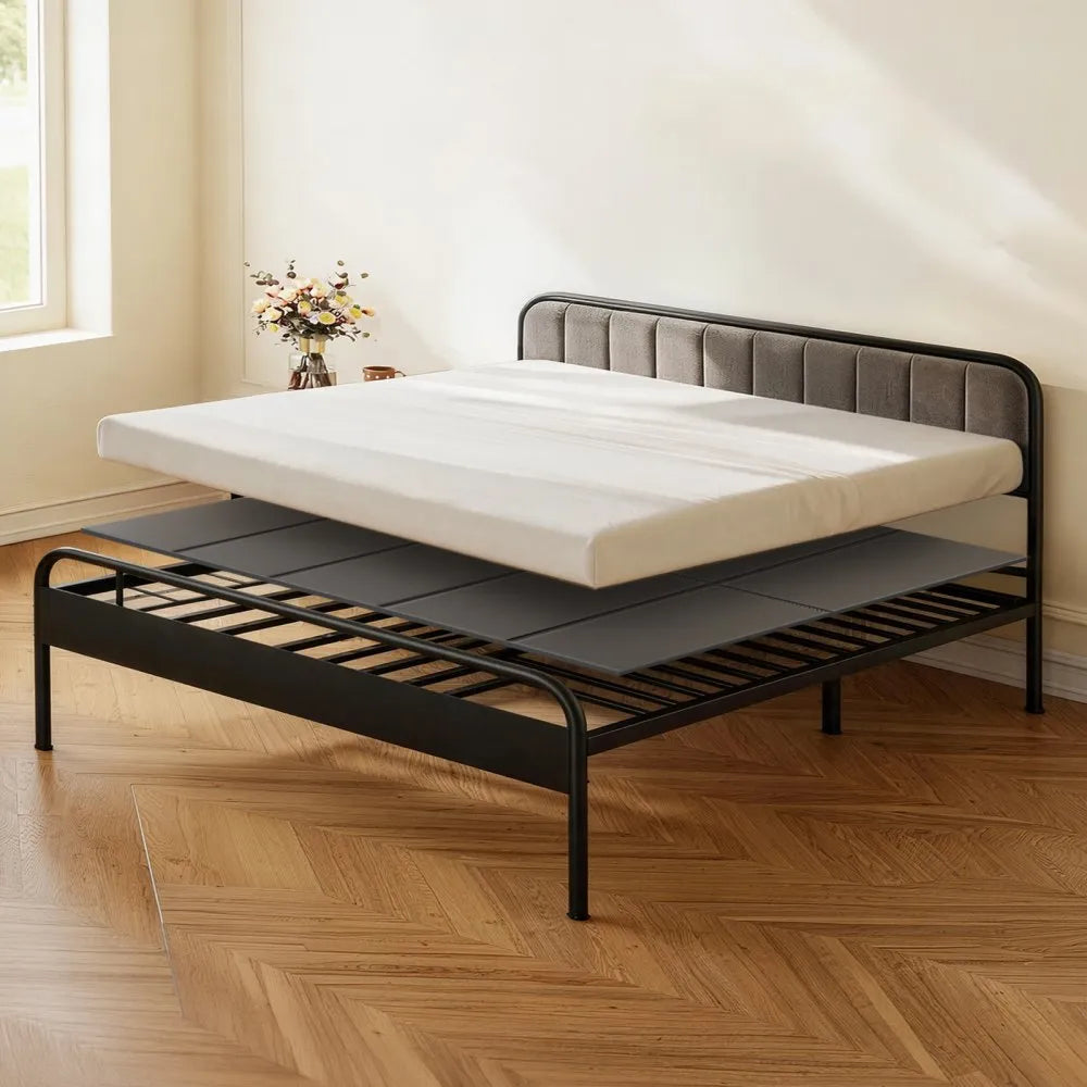 VEVOR Bunkie Board, Cal King Size 72.4 x 83.8 in, Foldable Bed Board Under Mattress with Hook-and-Loop Straps, PP Core with 600D Oxford Fabric, Anti-Sag for Metal Frames, Bunk Beds, and Sleeper Sofas