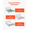 VEVOR Full Size Bunkie Board, 0.4 in Foldable Bed Board Slats with Connection, Wooden Mattress Support for Full Size Bed, Support under Mattress Boards, Ready to Use, 8 Piece, Burlywood