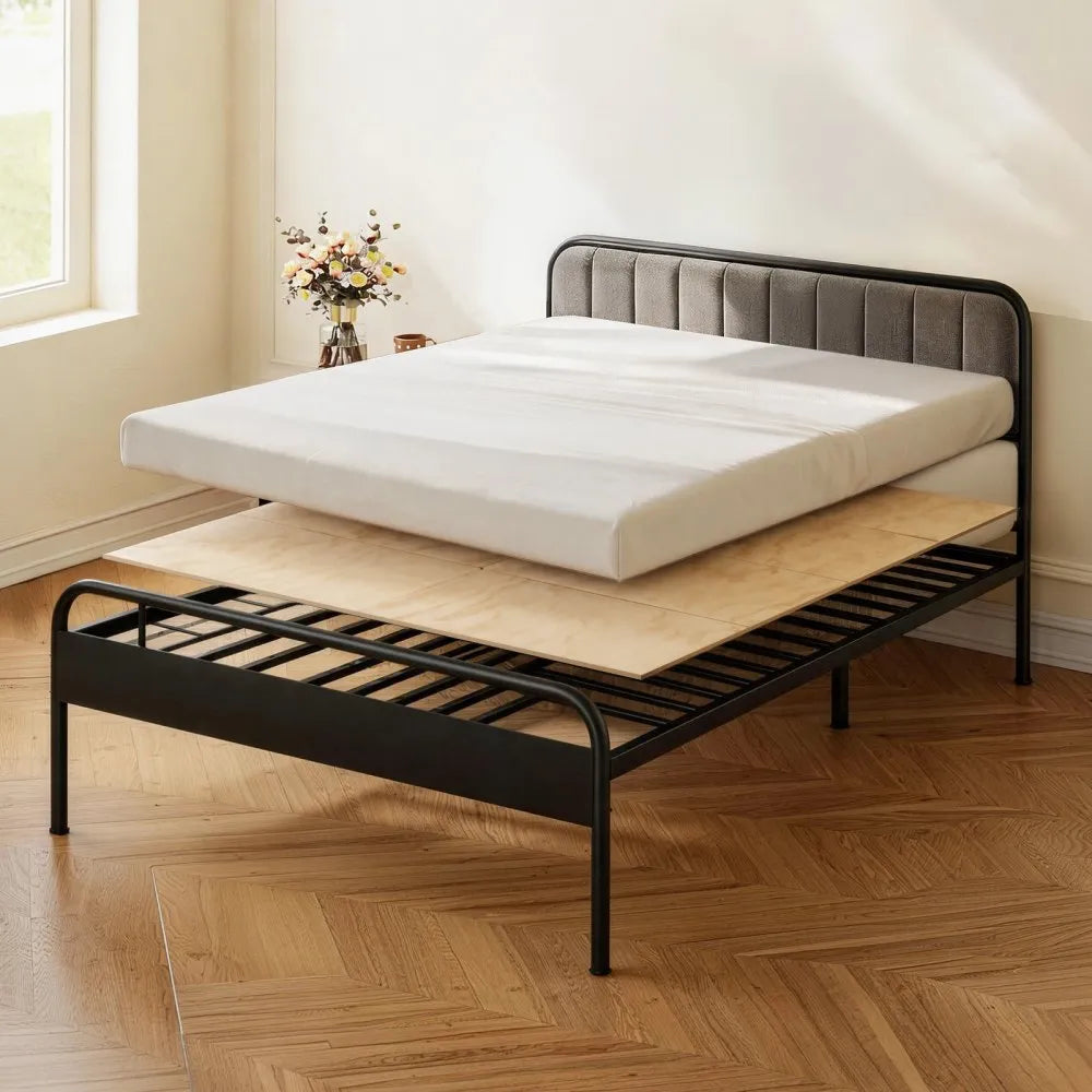 VEVOR Bunkie Board, Queen Size 76.8 x 58.3 in, Foldable Bed Board Under Mattress with Nylon Webbing, Plywood, Rounded Edges, Anti-Sag Design for Metal Frames, Sleeper Sofas, Platform and Bunk Beds