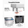 VEVOR Commercial Ice Dispenser, 132 lb Storage, 14.5 lb/6.6 kg per min, for Restaurants & Hotels, Ice Storage Bin with Automatic Dispensing & Height-Adjustable Feet, Ice Maker Head Sold Separately