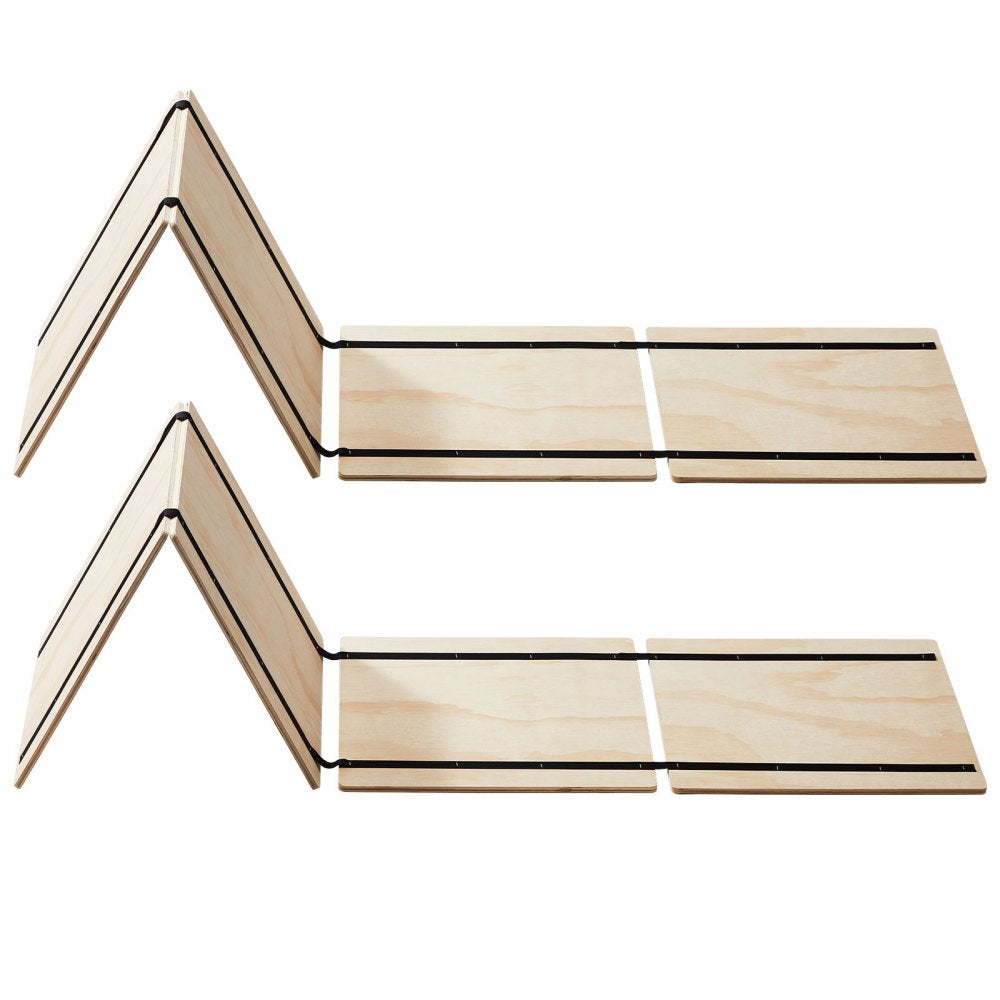 VEVOR Twin Size Bunkie Board, 0.4 in Foldable Bed Board Slats with Connection, Wooden Mattress Support for Twin Size Bed, Support under Mattress Boards, Ready to Use, 8 Piece, Burlywood