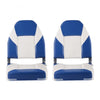 VEVOR Boat Seats, 21.85" High Back Boat Seat, Folding Boat Chair with Thickened Sponge Padding and Hinge, Fold-Down Boat Captain Chairs for Fishing Boat, Sightseeing Boat, Speedboat, Canoe, 2-Pack