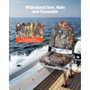 VEVOR Boat Seat, High Backrest, Folding Fishing Boat Seat with Thickened Sponge Cushion & PU Polyester Fabric, Aluminum Alloy Hinges, Flip Up Boat Seat for Boats, Yachts, Ships, Camouflage (2 Seats)