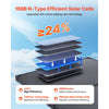 VEVOR 100W Foldable Solar Panel with Frame, 16BB N-Type Portable Monocrystalline Solar Panel Charger 24% Efficiency, IP67 Waterproof with 30A PWM Controller & MC4 Output for Camping, Hiking, RV Trips