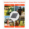 VEVOR 100W Foldable Solar Panel with Frame, 16BB N-Type Portable Monocrystalline Solar Panel Charger 24% Efficiency, IP67 Waterproof with 30A PWM Controller & MC4 Output for Camping, Hiking, RV Trips