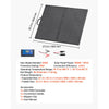 VEVOR 100W Foldable Solar Panel with Frame, 16BB N-Type Portable Monocrystalline Solar Panel Charger 24% Efficiency, IP67 Waterproof with 30A PWM Controller & MC4 Output for Camping, Hiking, RV Trips
