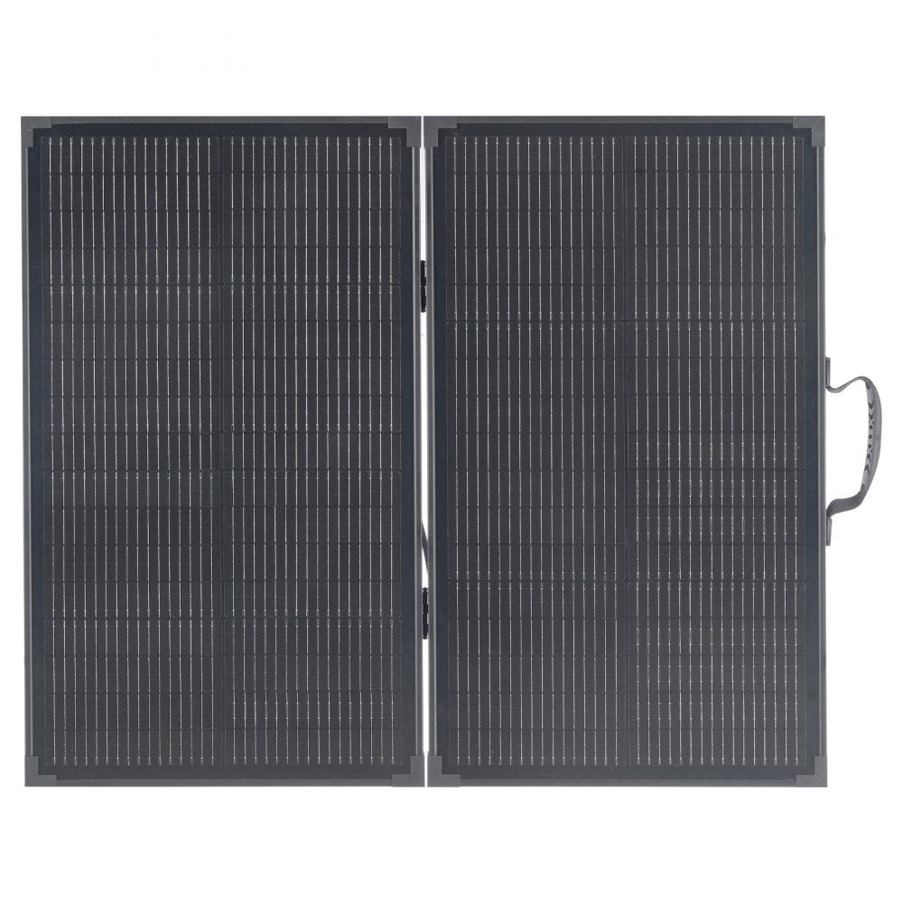 VEVOR 100W Foldable Solar Panel with Frame, 16BB N-Type Portable Monocrystalline Solar Panel Charger 24% Efficiency, IP67 Waterproof with 30A PWM Controller & MC4 Output for Camping, Hiking, RV Trips