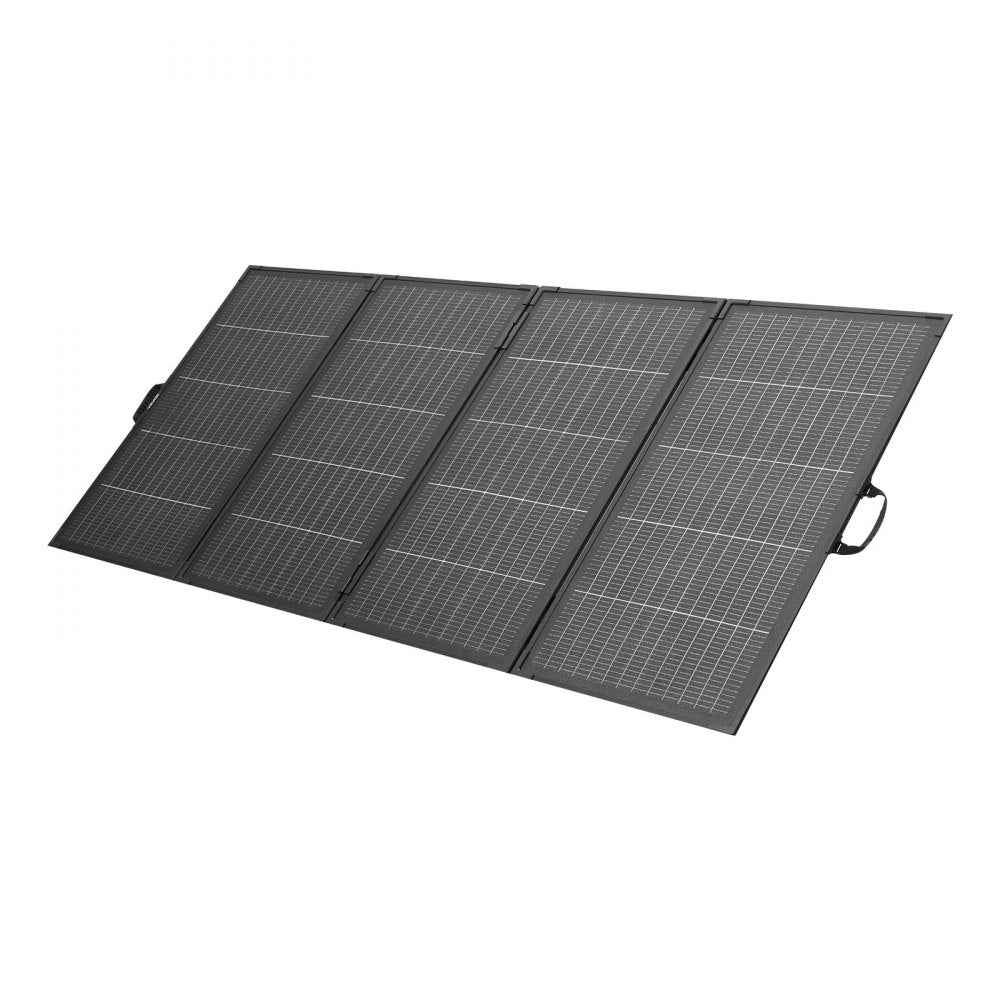 VEVOR 400W Foldable Solar Panel with Frame, 16BB N-Type Monocrystalline Solar Panel Charger 24% Efficiency, IP67 Waterproof with MC4 Output & 10-in-1 DC Adapter for Power Stations Camping Hiking Trips
