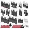VEVOR 160-Piece Oscillating Saw Blades and Sanding Kit – 36 Universal Multi Tool Blades with 2 Scrapers, 2 Sanding Pads & 120 Sandpapers, 11 Types Oscillating Multitool Blades for Wood Plastic Metal