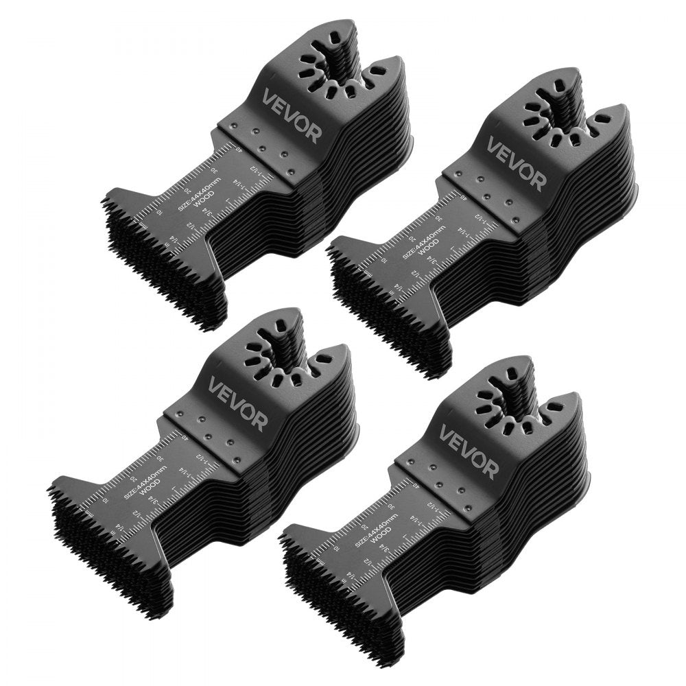VEVOR 60PCS Oscillating Saw Blades Japanese Teeth, Universal Quick Release Oscillating Multi Tool Blades, Multitool Tool Blades for Wood Plastic PVC, Compatible with Dewalt Milwaukee Bosch Craftsman