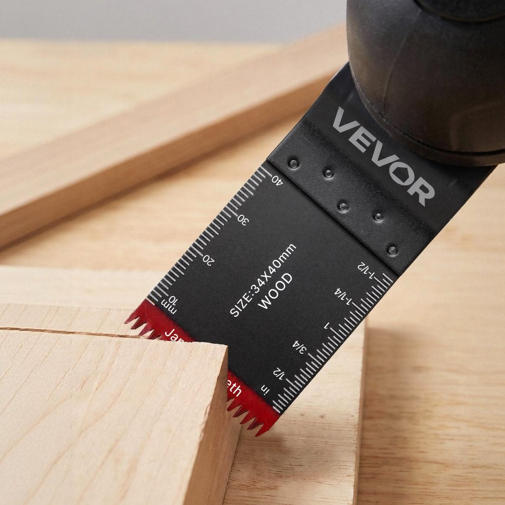 VEVOR 60PCS Oscillating Saw Blades, Universal Quick Release Multi Tool Blades Kits, 5 Types Oscillating Multitool Blades for Wood Plastic Metal, Compatible with Dewalt Ryobi Milwaukee Bosch Craftsman