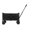 VEVOR Collapsible Wagon Carts, 120L & 225LBS Folding Wagons with All-Terrain Wheels, Heavy Duty Outdoor Utility Cart with Adjustable Handle, Portable Camping Cart for Beach Grocery Garden Black