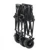 VEVOR Collapsible Folding Wagon, 3 cu.ft Beach Wagon Cart with All-Terrain Wheels, Heavy Duty Folding Wagon Cart 350 lbs Weight Capacity with Drink Holders, Sports Wagon for Camping, Shopping, Garden