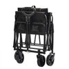 VEVOR Collapsible Folding Wagon, 2 cu.ft Grass Wagon Cart with All-Terrain 5in Wheels, Heavy Duty Folding Wagon Cart 220 lbs Weight Capacity with Drink Holders, Wagon for Camping, Shopping, Garden
