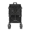VEVOR Foldable Double Decker Wagon, 400L Collapsible Wagon Cart with All-Terrain Wheels, Heavy Duty Folding Wagon Cart 350-450 lbs Weight Capacity for Camping, Shopping, Garden, 52" Extra Long Extender