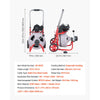 VEVOR Drain Cleaner Machine 75 FT x 3/8 Inch, Auto Feed Sewer Snake Drain Auger on Wheels, Portable Drain Cleaning Machine with 8 Cutters & Air-Activated Foot Switch for 2" to 4" Pipes