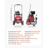 VEVOR Drain Cleaner Machine 100 FT x 3/8 Inch, Auto Feed Sewer Snake Auger on Wheels - with 8 Cutters & Air-Activated Foot Switch for 2" to 4" Pipes