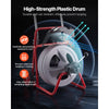 VEVOR Drain Cleaner Machine 75 FT x 1/2 Inch, Auto Feed Sewer Snake Drain Auger on Wheels, Portable Drain Cleaning Machine with 8 Cutters & Air-Activated Foot Switch for 2" to 6" Pipes