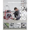 VEVOR Drain Cleaner Machine 75 FT x 1/2 Inch, Auto Feed Sewer Snake Drain Auger on Wheels, Portable Drain Cleaning Machine with 8 Cutters & Air-Activated Foot Switch for 2" to 6" Pipes