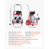 VEVOR Drain Cleaner Machine 75 FT x 1/2 Inch, Auto Feed Sewer Snake Drain Auger on Wheels, Portable Drain Cleaning Machine with 8 Cutters & Air-Activated Foot Switch for 2" to 6" Pipes