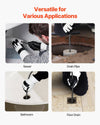 VEVOR Drain Cleaner Machine 100 FT x 1/2 Inch, Auto Feed Sewer Snake Auger on Wheels, Portable Drain Cleaning Machine with 4 Cutters & Air-activated Foot Switch for 2" to 6" Pipes