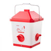 VEVOR Automatic Chicken Feeder, 40 Pounds Capacity, Large Gravity Hanging Poultry Feeder Dispenser with Handle, No Waste Rainproof Design, 3 Feeding Ports, Inside or Outside Hen Coop, for Chickens