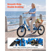 VEVOR Folding Adult Tricycle 20 inch 3 Wheel Foldable Trikes for Adult, Cruiser Bike with Cargo Basket, Adjustable Seat, and Double-Wall Wheel Rims, Shopping Picnic Tricycles for Women, Men, Seniors