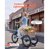 VEVOR Folding Adult Tricycle 20 inch 3 Wheel Foldable Trikes for Adult, Cruiser Bike with Cargo Basket, Adjustable Seat, and Double-Wall Wheel Rims, Shopping Picnic Tricycles for Women, Men, Seniors