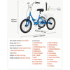 VEVOR Folding Adult Tricycle 20 inch 3 Wheel Foldable Trikes for Adult, Cruiser Bike with Cargo Basket, Adjustable Seat, and Double-Wall Wheel Rims, Shopping Picnic Tricycles for Women, Men, Seniors