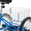 VEVOR Folding Adult Tricycle 20 inch 3 Wheel Foldable Trikes for Adult, Cruiser Bike with Cargo Basket, Adjustable Seat, and Double-Wall Wheel Rims, Shopping Picnic Tricycles for Women, Men, Seniors