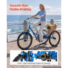 VEVOR Folding Adult Tricycle 24 inch 3 Wheel Foldable Trikes for Adult, Cruiser Bike with Cargo Basket, Adjustable Seat, and Double-Wall Wheel Rims, Shopping Picnic Tricycles for Women, Men, Seniors