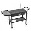 VEVOR Outdoor Grill Cart, 31.0 x 17.0 inch Tabletop Size Grilling Table, Foldable Outdoor Cooking Table with Tissue Holder, Hooks, Wheels, Side Table, BBQ Prep Tables for Picnic, Kitchen, Courtyard