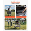 VEVOR Outdoor Grill Cart, 31.0 x 17.0 inch Tabletop Size Grilling Table, Foldable Outdoor Cooking Table with Tissue Holder, Wheels, Magnetic Tool Rack, BBQ Prep Tables for Picnic, Kitchen, Courtyard