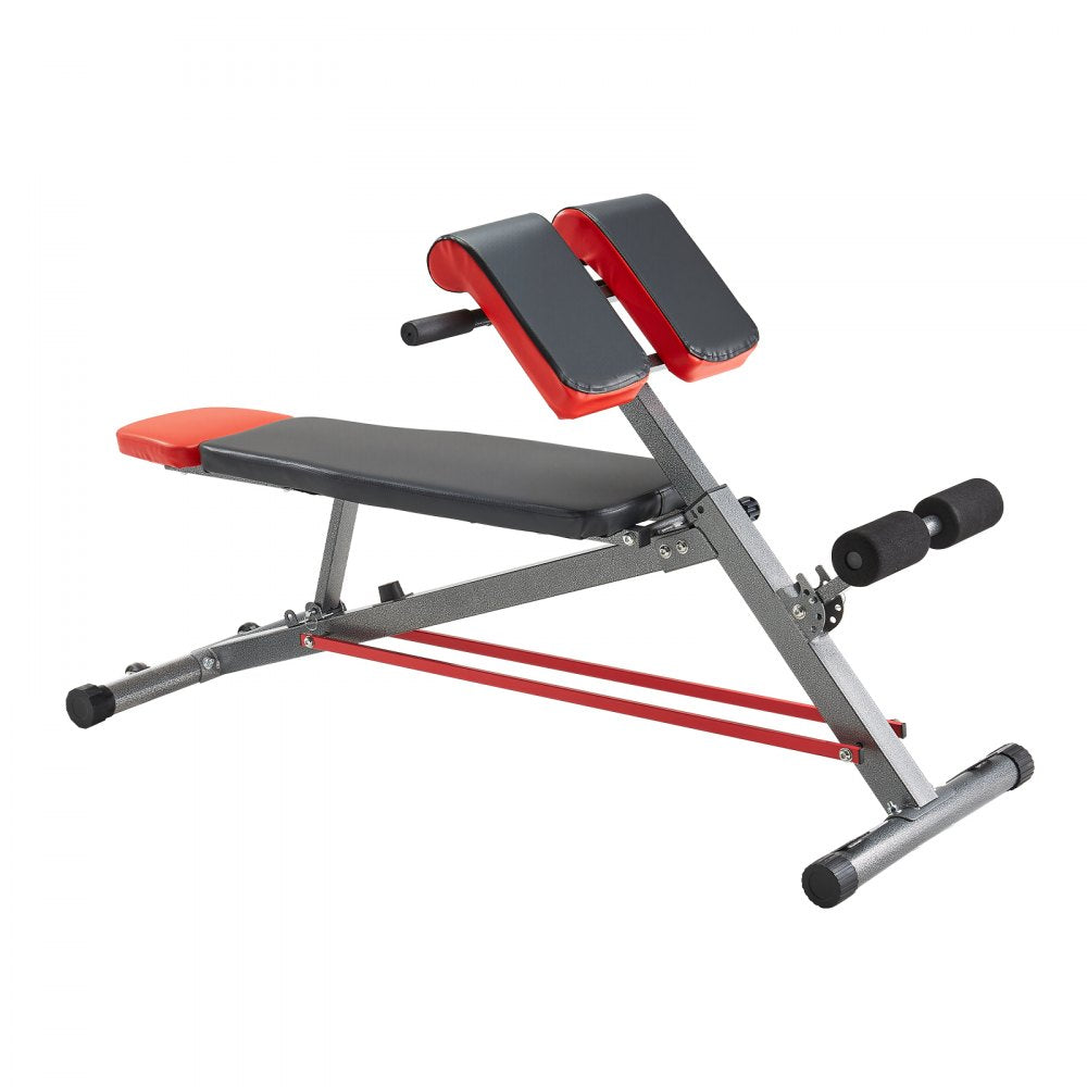 VEVOR Multi-Functional Weight Bench for Full Body Workout, Roman Chair Hyperextension Bench, 660 lbs Adjustable Extension Equipment for Back Arm Core Ab Workout, Sit Up Exercise Machine for Home Gym