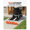 VEVOR Portable Wheelchair Ramp, 2FT, Non-Slip Aluminum Folding Handicap Ramp for Wheelchair, 800 lbs Capacity, Door Threshold Ramps for Home Steps, Stairs, Entry, Threshold, Doorways, Scooter, Curbs