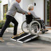 VEVOR Portable Wheelchair Ramp, 2FT, Non-Slip Aluminum Folding Handicap Ramp for Wheelchair, 800 lbs Capacity, Door Threshold Ramps for Home Steps, Stairs, Entry, Threshold, Doorways, Scooter, Curbs