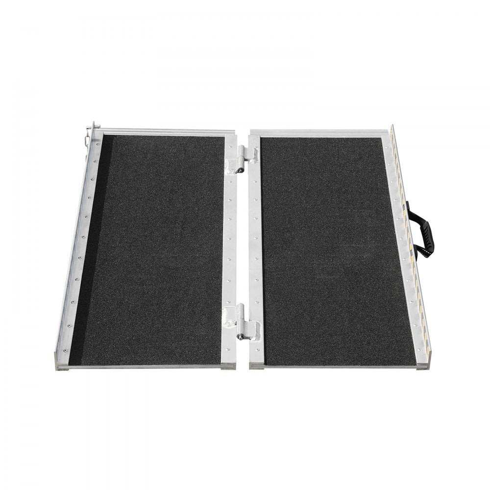 VEVOR Portable Wheelchair Ramp, 2 ft 800 lbs Capacity, Non-Slip Aluminum Folding Threshold Ramp, Foldable Mobility Scooter Ramp Wheel Chair Ramp, Handicap Ramp for Home Steps, Stairs, Doorways, Curbs