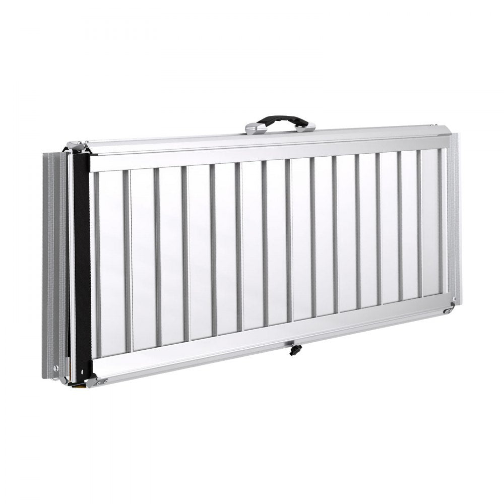 VEVOR Portable Wheelchair Ramp, 4FT, Non-Slip Aluminum Folding Handicap Ramp for Wheelchair, 800 lbs Capacity, Door Threshold Ramps for Home Steps, Stairs, Entry, Threshold, Doorways, Scooter, Curbs